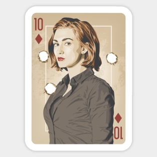 Haught 10 of Diamonds Sticker